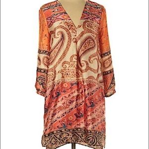 Zara Paisley Print Silk Dress